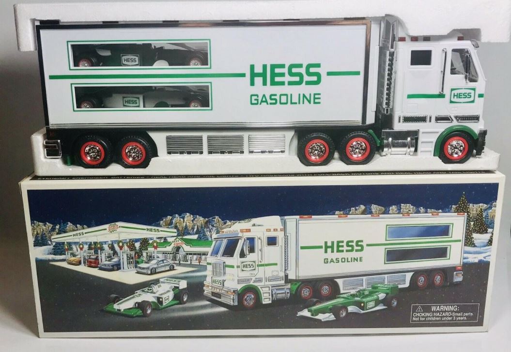 Hess 2003 Die Cast Toy Truck & Racecars w/Pull Back Motors