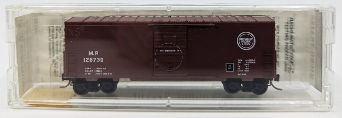 Micro-Trains 02400190 N Missouri Pacific 40' Standard Single Door Boxcar #128730 NIB