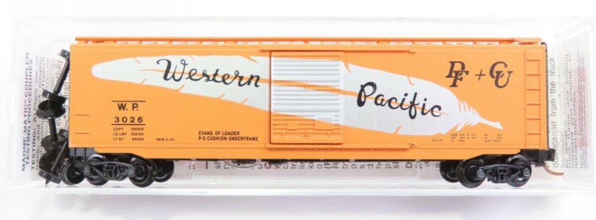Micro-Trains 03100290 N Western Pacific 50' Standard Youngstown Boxcar #3026 NIB