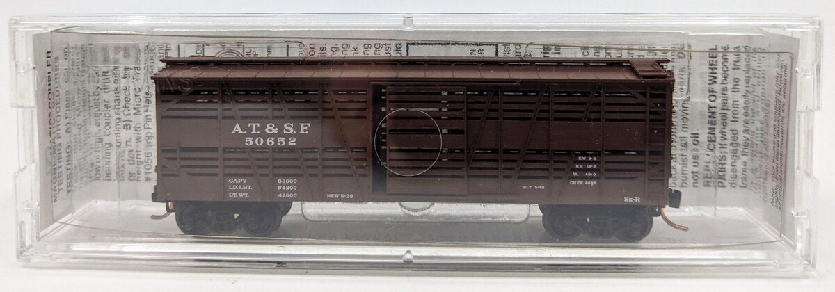 Micro-Trains 03500080 N Santa Fe 40' Despatch Stock Car #50652