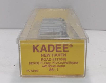 Kadee 8611 HO New Haven 2-Bay Covered Hopper #117088 LN/Box