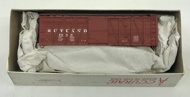 Accurail 4105 HO Rutland 40' Wood Outside-Braced & Wood Ends Boxcar # 7999 Kit