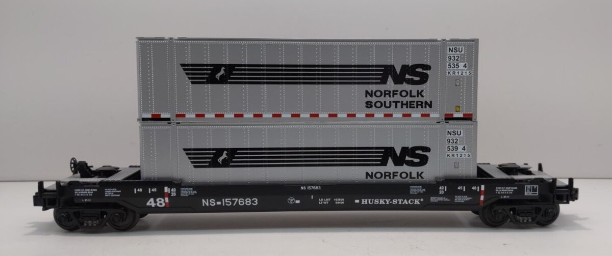 MTH 30-76009 O Gauge Norfolk Southern Husky Stack Car LN/Box