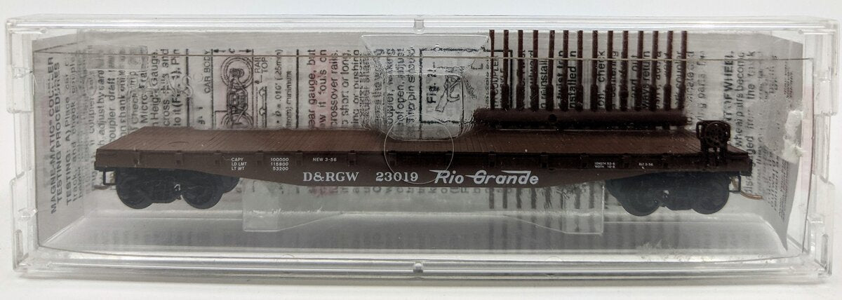 Micro-Trains 04500060 N D&RGW 50' Fishbelly Side Flatcar #23019 LN/Box