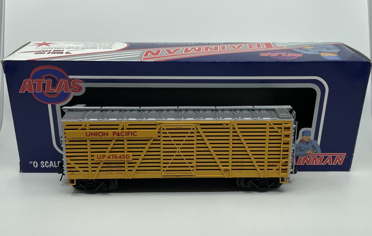 Atlas 0609-2 O Gauge Union Pacific 40' Stock Car - 3 Rail LN/Box