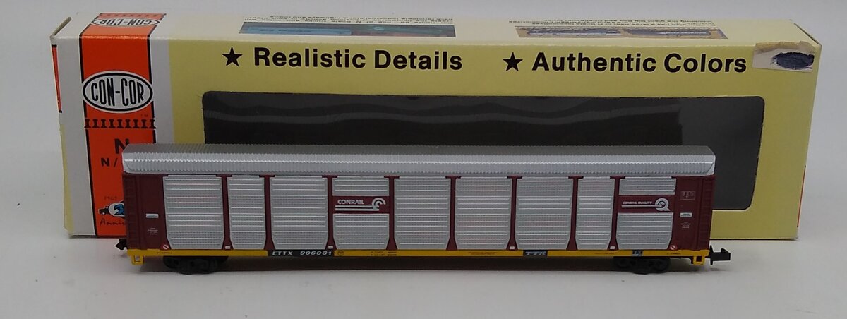 Con-Cor 0001-603014(2) N Scale Q Conrail Auto Rack Car # 906031
