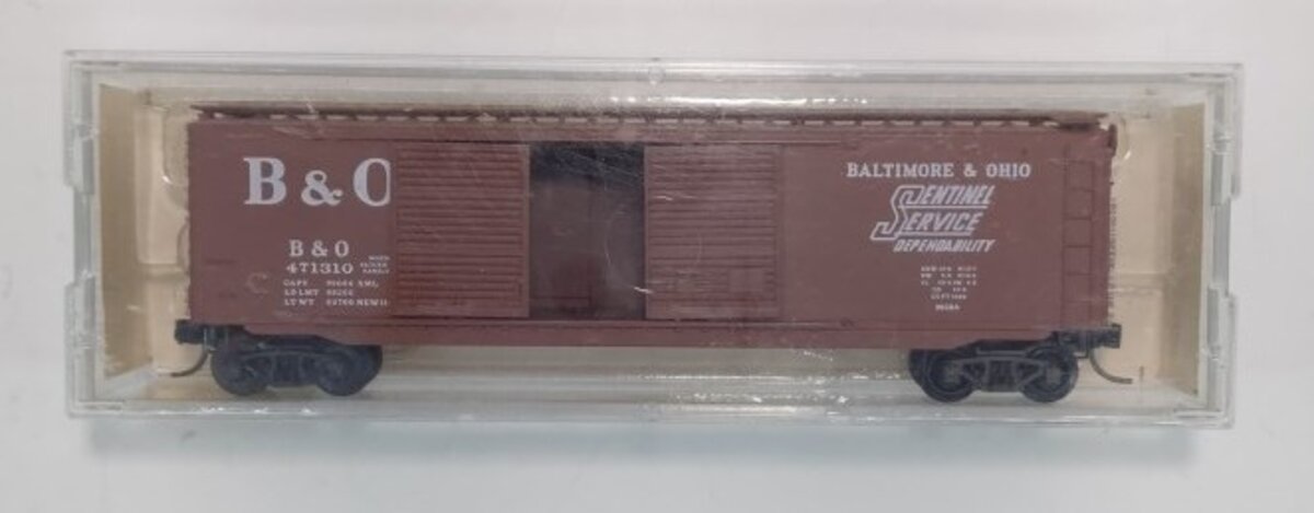 Micro-Trains 03400070 N Scale Baltimore & Ohio 50' Double Door Boxcar #471310