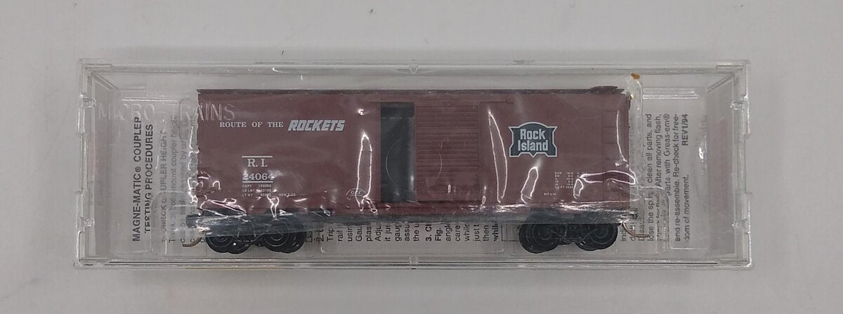 Micro-Trains 02000336 N Rock Island 40' Standard Single Door Boxcar #24064 LN/Box