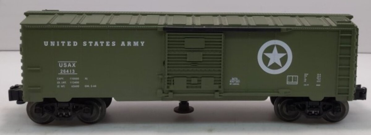 Lionel 6-26776 O Gauge US Army Operating Boxcar #26413 LN/Box