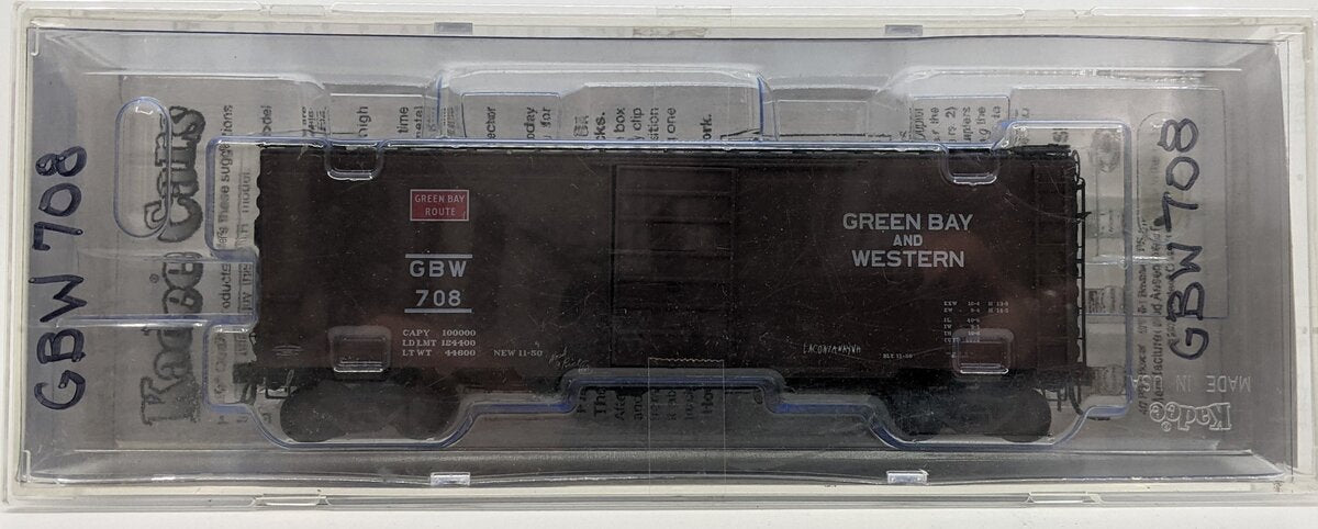 Kadee 4066 HO Green Bay Western 40' PS-1 Boxcar- Single 6'7 Panel Superior #708 LN/Box