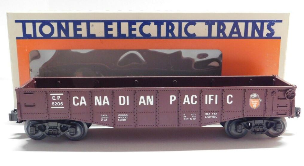 Lionel 6-6205 O Gauge Canadian Pacific Gondola w/o Canisters EX/Box