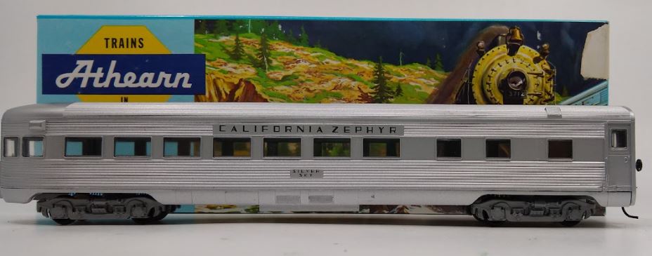 Athearn 2161 HO Scale California Zephyr "Silver Sky" SL Observation Car