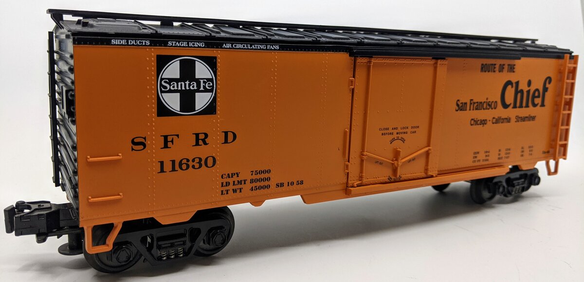 MTH 20-94018 O Gauge Santa Fe Refrigerator Car #11630 LN/Box