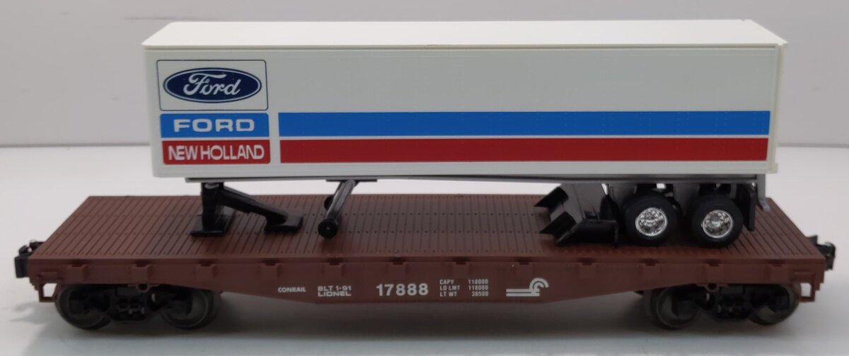 Lionel 6-17888 O Gauge LCCA-1991 Conrail Flatcar with Ford Trailer LN/Box