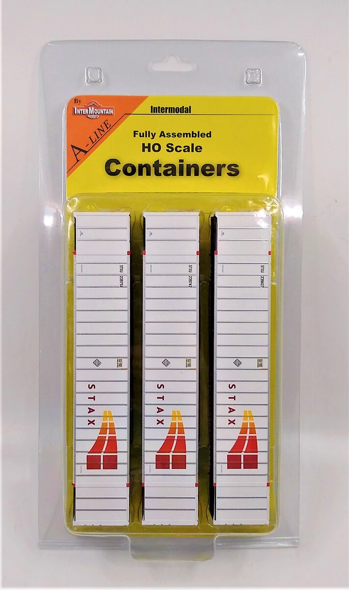A-Line 30622-02 HO Scale 53' Hyundai Container - Hi-Cube STAX (Pack of 3)