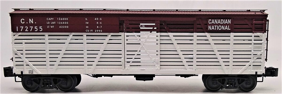 Lionel 6-17714 O Gauge Canadian National ACF 40-Ton Stock Car #172755 LN/Box