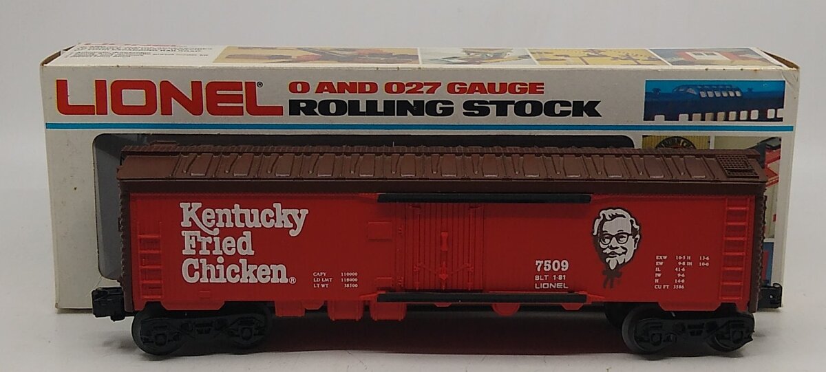 Lionel 6-7509 O Gauge Kentucky Fried Chicken Reefer Car LN/Box