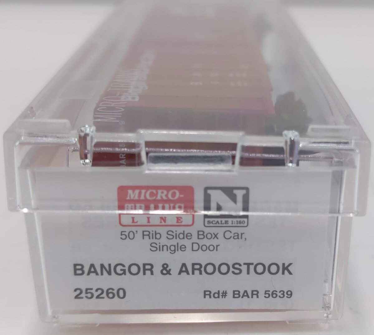 Micro-Trains 02500260 N B&A 50' Single Door Rib Side Boxcar w/o Roofwalk #5639 NIB