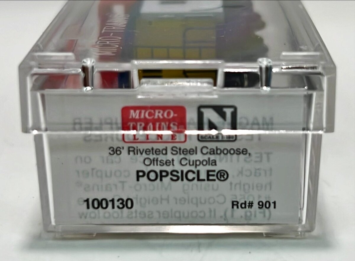 Micro-Trains 10000130 N Popsicle 36' Riveted Steel Caboose Offset Cupola #901