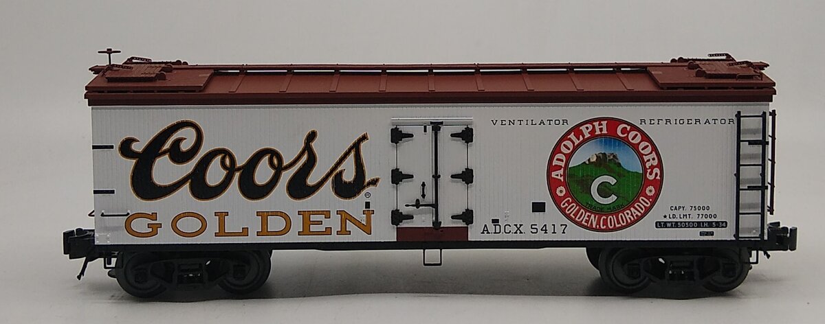Atlas 8141-4 O Coors Beer 40' Reefer Car (3 Rail) LN/Box
