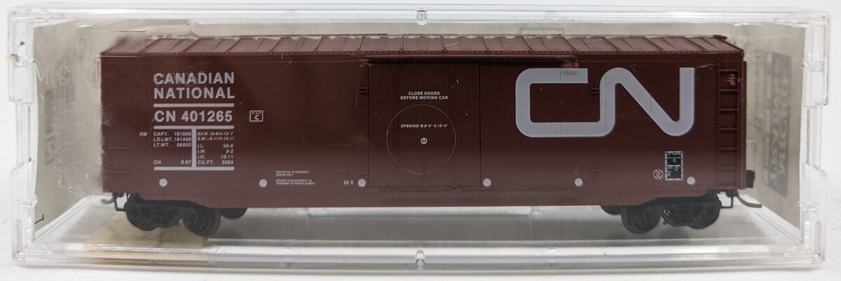 Micro-Trains 03800190 N Canadian National 50' Steel Plug Door Boxcar #401265 NIB
