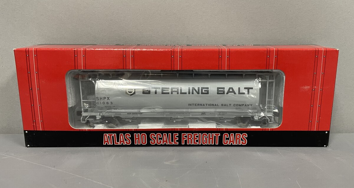 Atlas 1939-4 HO Sterling Salt 3 Bay Cylindrical Hopper #61083 LN/Box