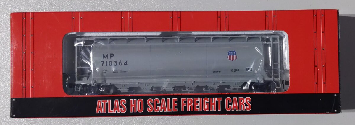 Atlas 1965-2 HO Scale MP/UP ACF 6-Bay Cylindrical Hopper #710364 LN/Box