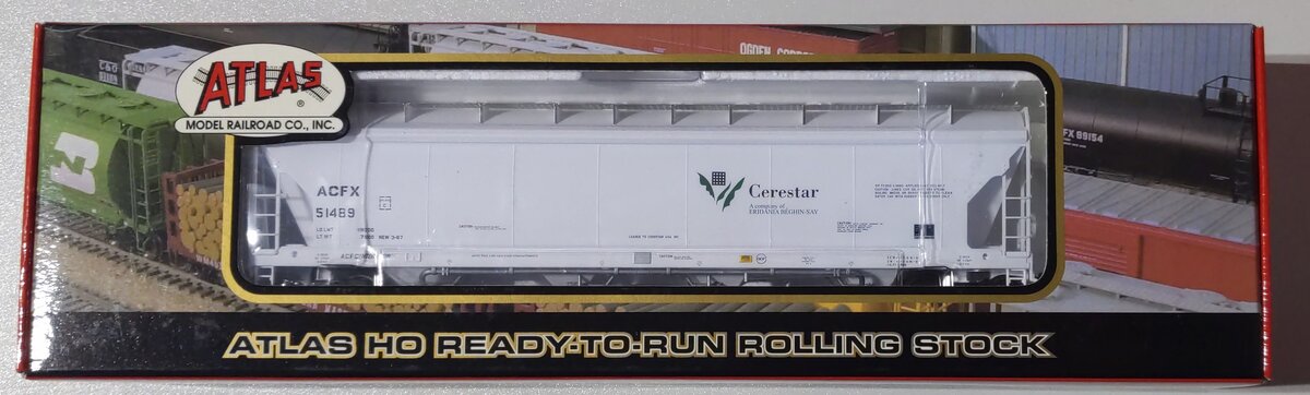 Atlas 1503-1 HO Scale Cerestar ACFX PressureAide Centerflow Hopper #51489 MT/Box