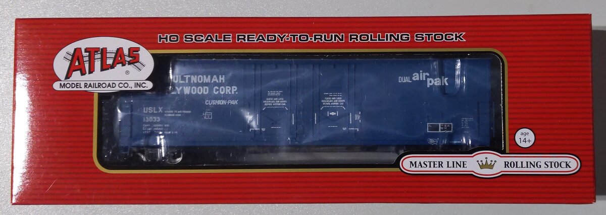 Atlas 20002463 HO Multnomah Plywood Evans 53' Double Plug Door Boxcar #13033 NIB