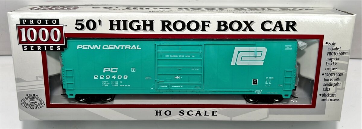 Proto 1000 23944 HO Penn Central 50' High Roof Boxcar #229408 LN/Box