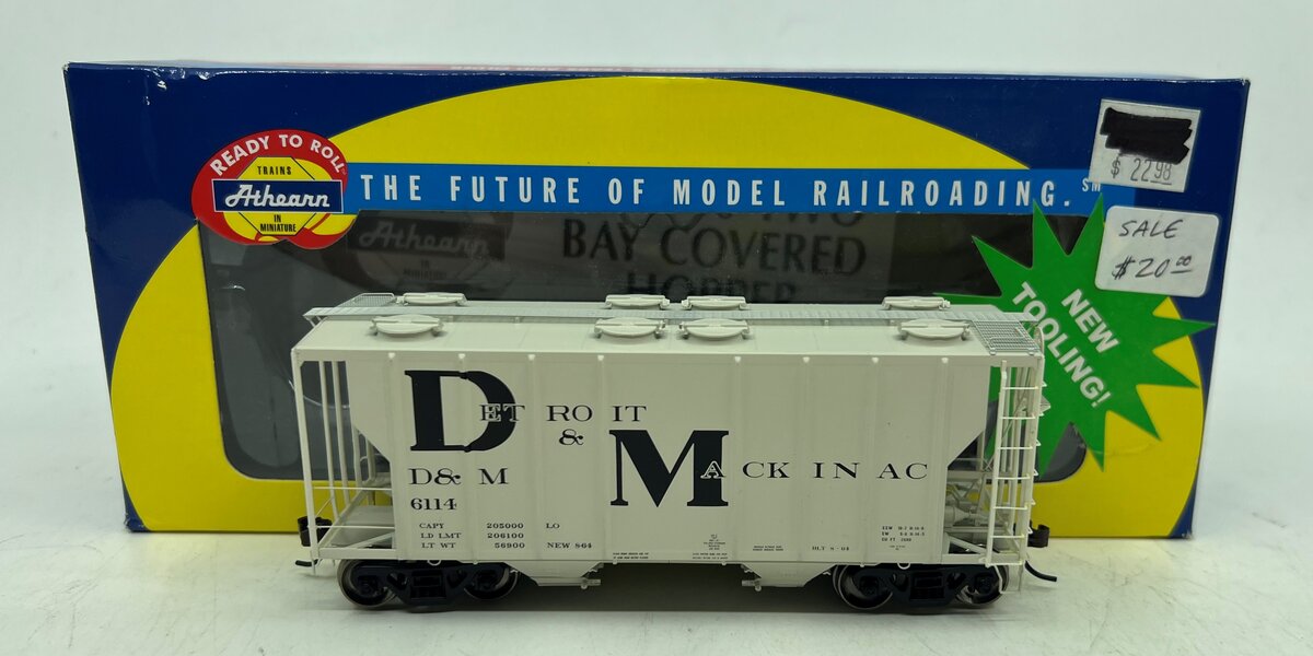 Athearn 95508 HO Detroit & Mackinac PS 2600 Covered Hopper #6114 LN/Box
