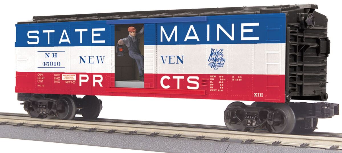 MTH 30-79282 O Gauge New Haven Operating Boxcar w/ Signal Man LN/Box
