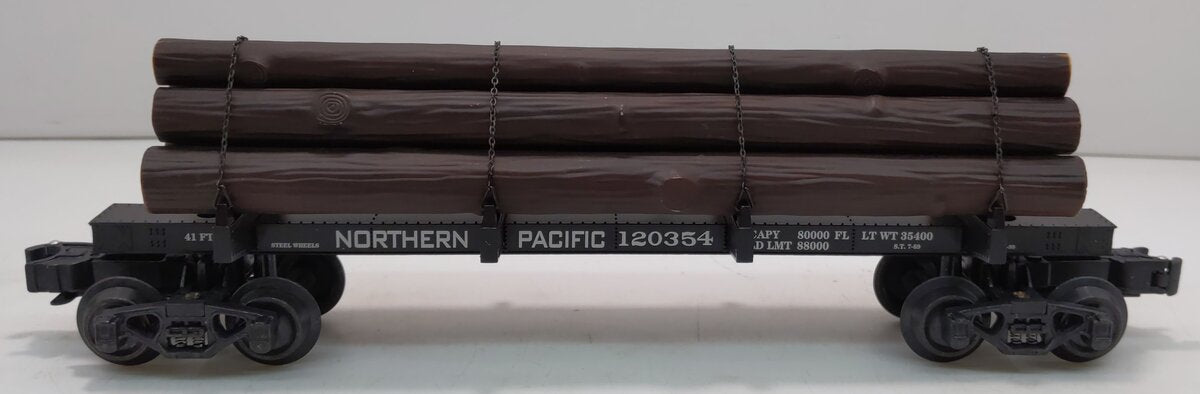 K-Line K663-1851 NP Die-Cast Skeleton Log Car w/6 Logs LN/Box