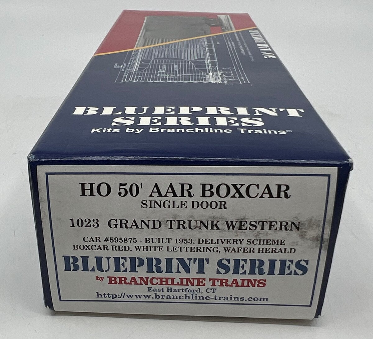 Branchline Trains 1023 HO Scale GTW 50' AAR Single Door Boxcar # 595875 Kit