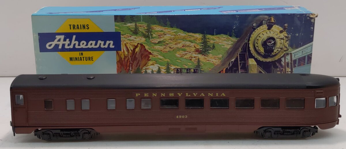 Athearn 1832 HO Pennsylvania Streamlined Observation Car Kit #4903 -Assembled LN/Box