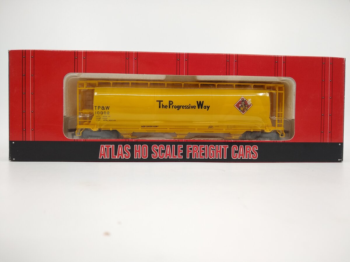 Atlas 1940-2 HO TP&W 3 Bay Cylindrical Hopper #10002 LN/Box