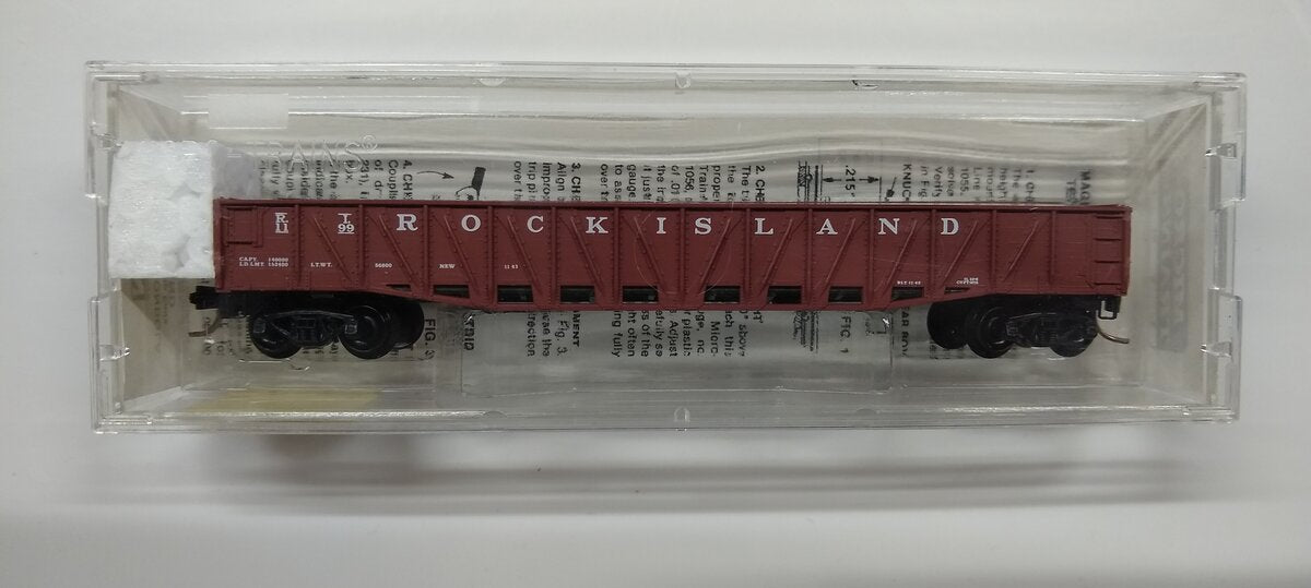 Micro-Trains 06200040 N Rock 50' Fishbelly Side Gondola w/Drop Ends #1199 NIB