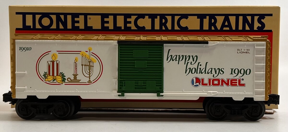 Lionel 6-19910 O Gauge 1990 Seasons Greetings Box Car NIB