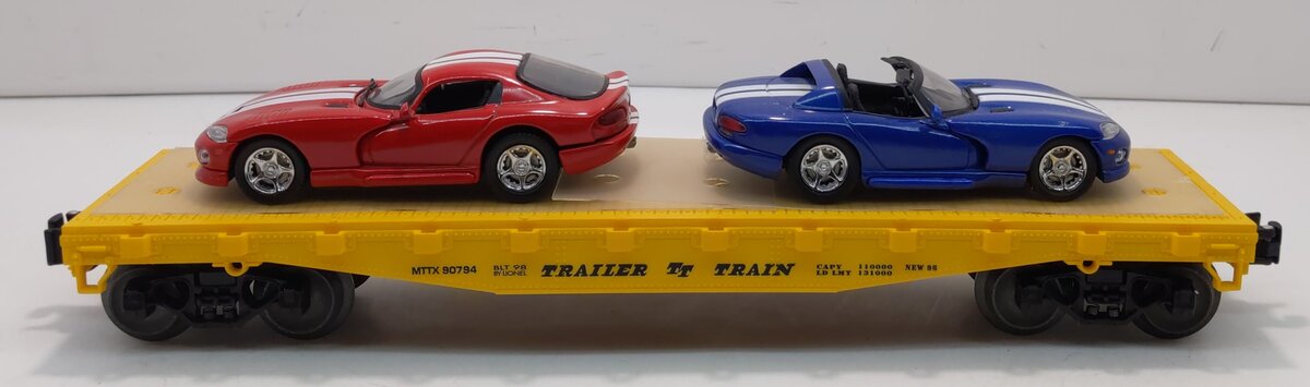 Lionel 6-17527 O Gauge Trailer Train Flatcar with Two Dodge Vipers NIB