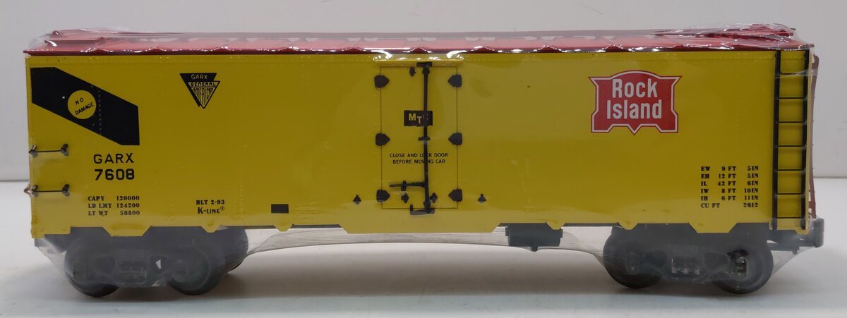 K-Line K7608 O Gauge Rock Island Refrigerator Car (3-Rail) NIB