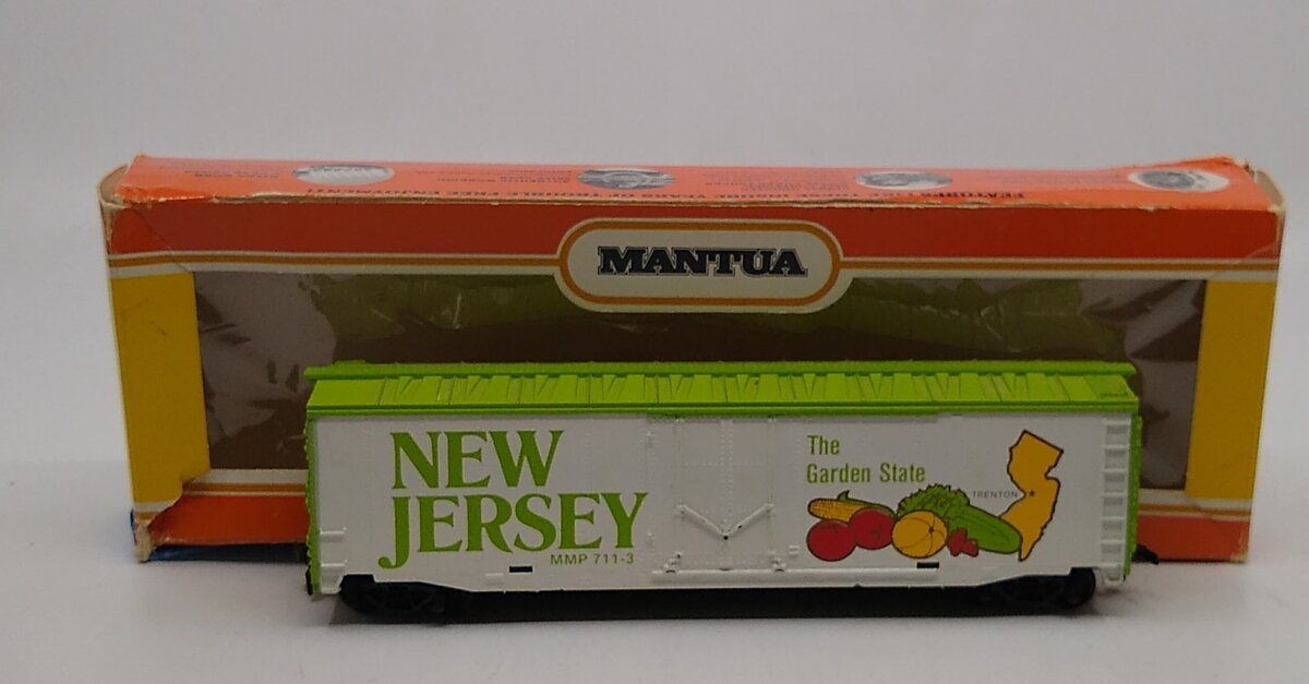 Mantua 711-3 HO Scale New Jersey Box Car # 711-3 LN/Box