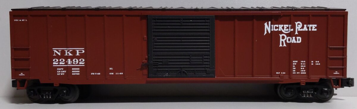 MTH 20-93022 O Gauge Nickel Plate Road 50' Single Door Boxcar #22492 LN/Box