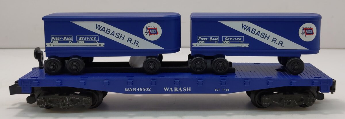 American Flyer 6-48502 S Scale Wabash Flatcar w/Trailers LN/Box