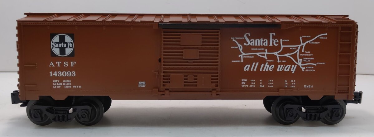Lionel 6-83063 O Santa Fe Super Chief Boxcar #143093 LN/Box