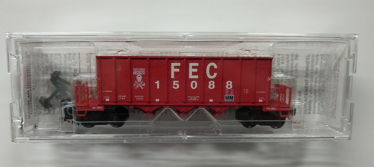 Micro-Trains 12500020 N FEC 3-Bay Ortner Rapid Discharge Open Hopper #15088 LN/Box
