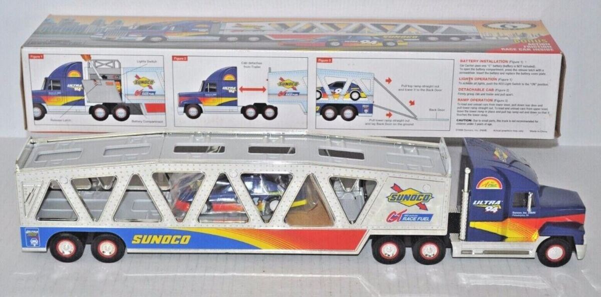 Sunoco 1999 1:38 Collector's Edition Ultra 94 Car Carrier Truck 6th of a Series