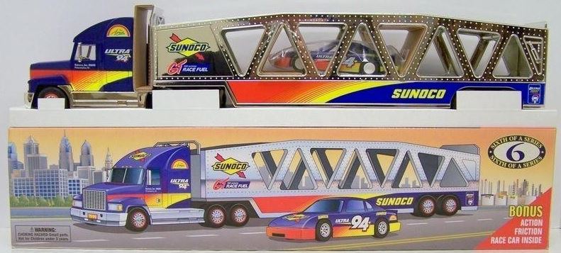 Sunoco 1999 1:38 Collector's Edition Ultra 94 Car Carrier Truck 6th of a Series