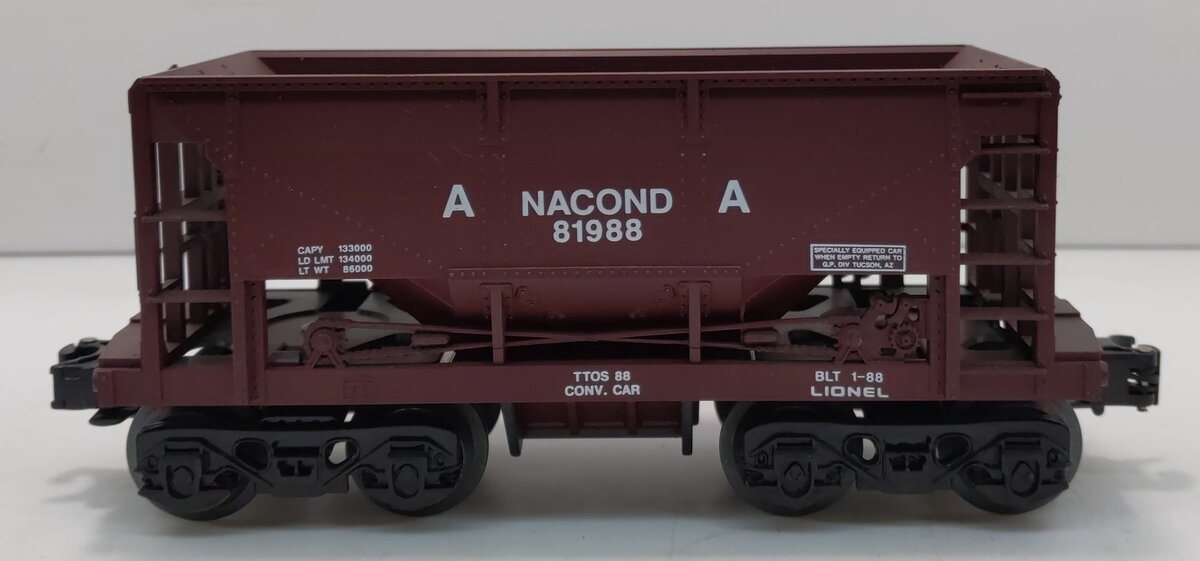 Lionel 6-17872 O Gauge TTOS 1988 Convention Anaconda Ore Car #81988 LN/Box