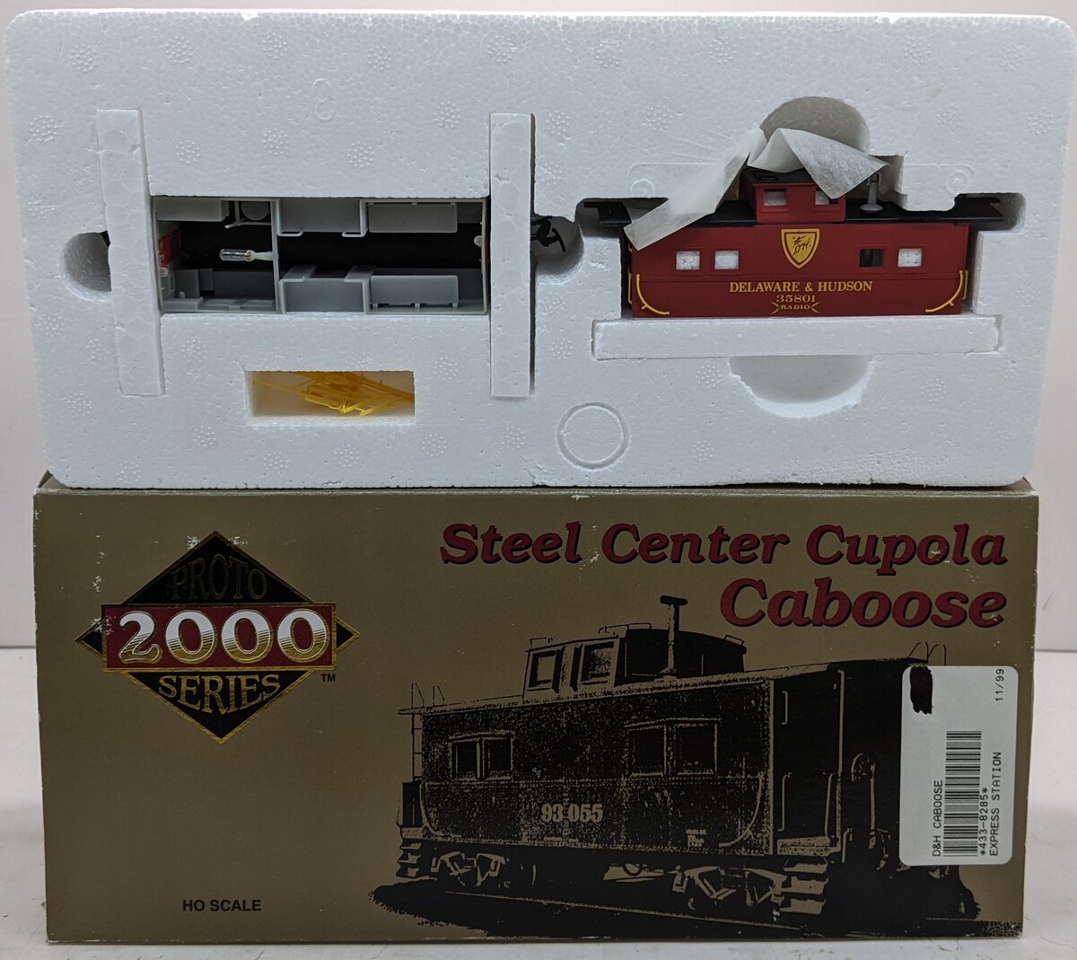 Proto 2000 8285 HO Scale Delaware & Hudson Center Cupola Steel Caboose #35801 LN/Box