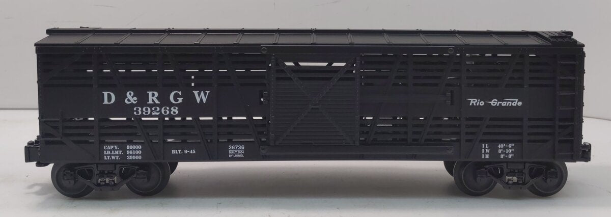 Lionel 6-36736 Denver & Rio Grande Stock Car with Cattle Sounds